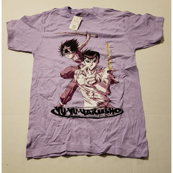 Anime Yu Yu Hakusho Ghost Files Yusuke Urameshi Hiei Purple Anime T-shirt Small - Picture 1 of 7